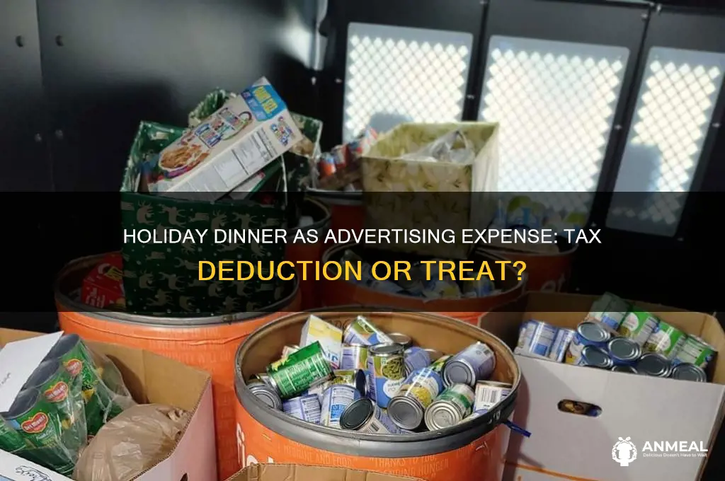 is a holiday dinner an advertising expense