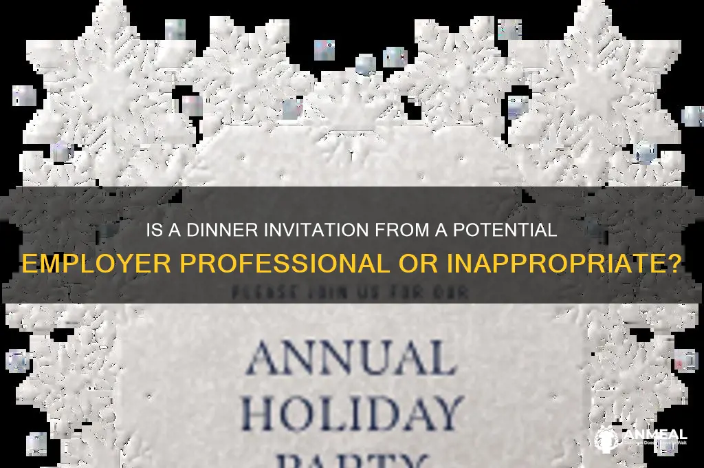 is a potential employer asking you out for dinner standard
