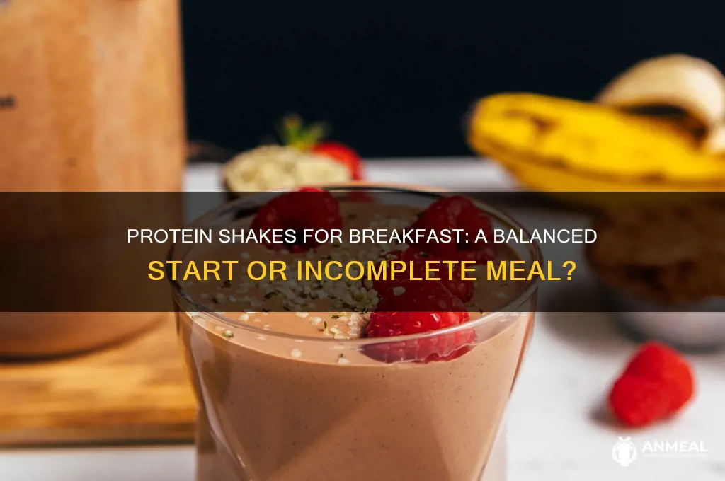 is a protein shake a sufficient breakfast