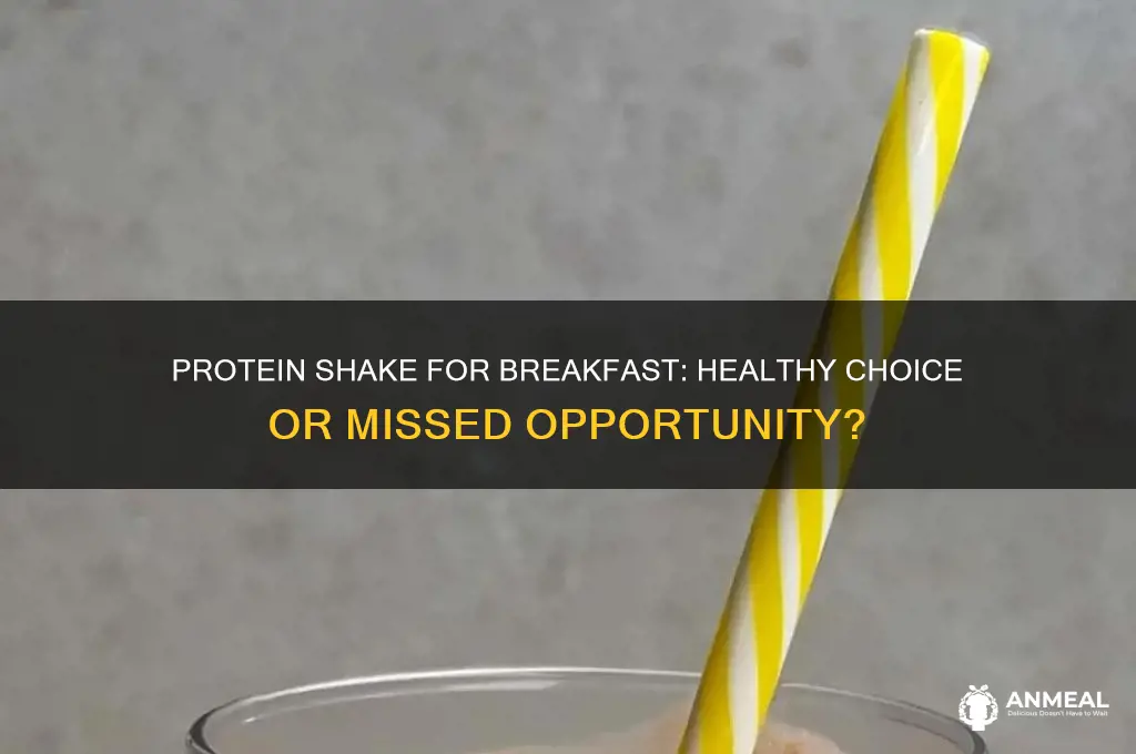 is a protein shake breakfast