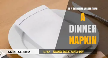 Serviette vs. Dinner Napkin: Size Comparison and Practical Uses