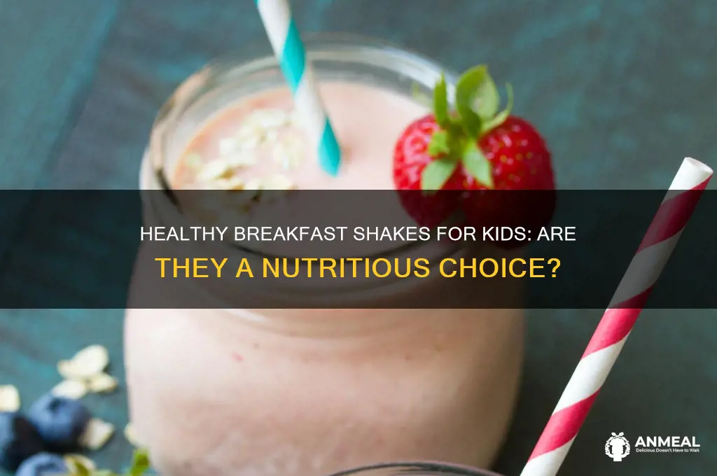 is a shake ok for breakfast for kids