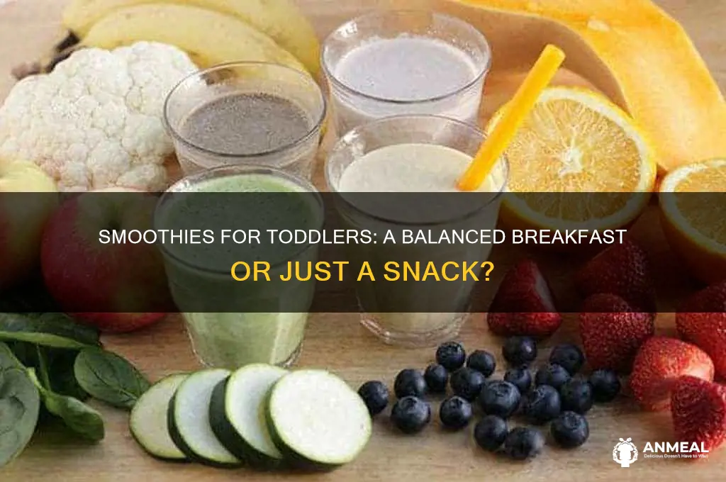 is a smoothie enough for a toddlers breakfast