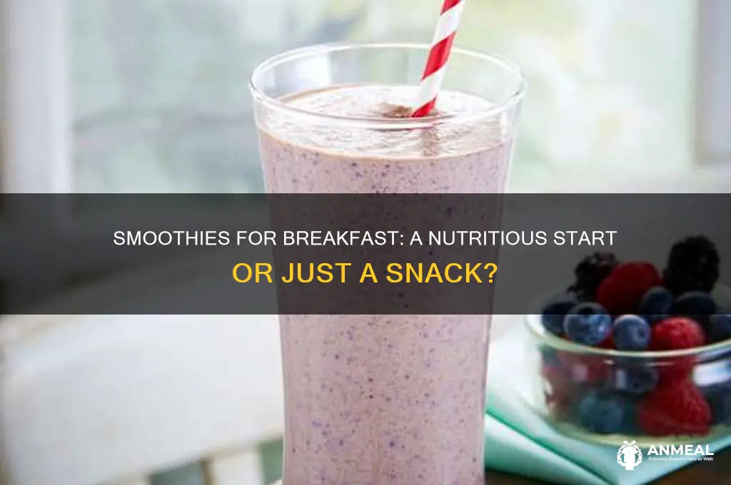 is a smoothie enough for breakfast