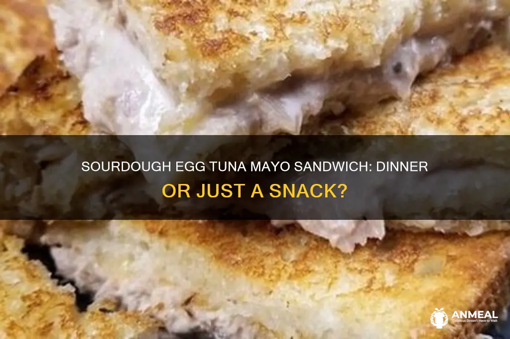is a sourdough egg tuna mayo sandwich an acceptable dinner