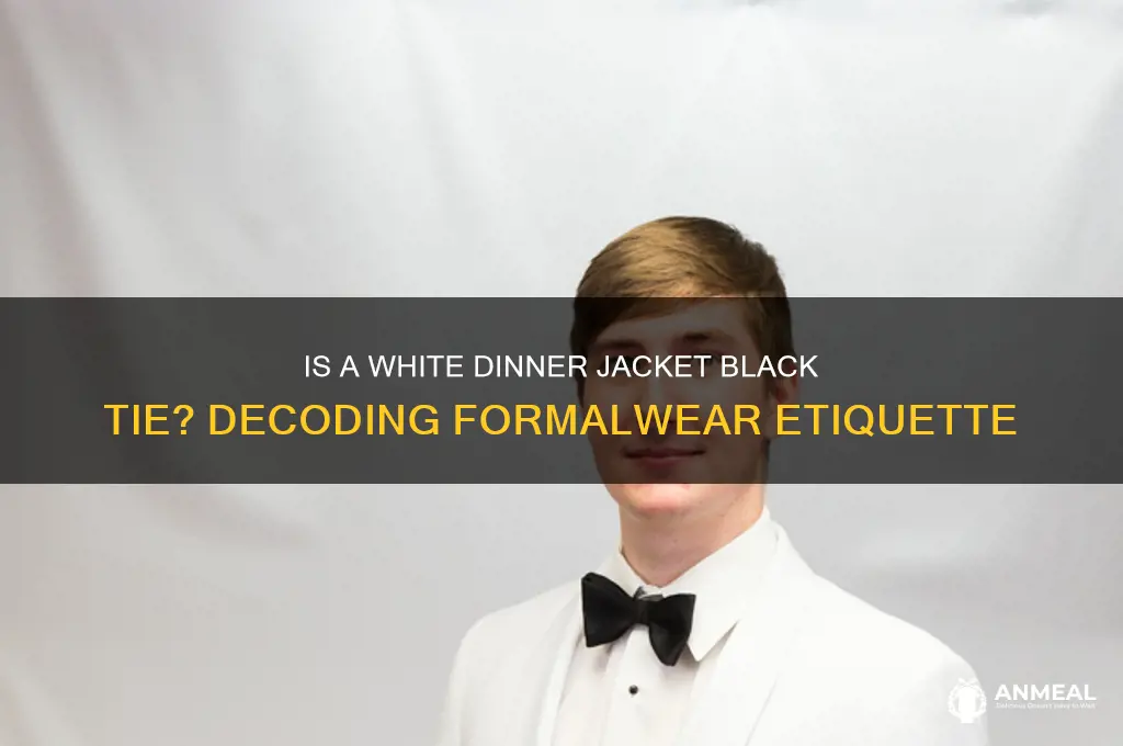 is a white dinner jacket black tie