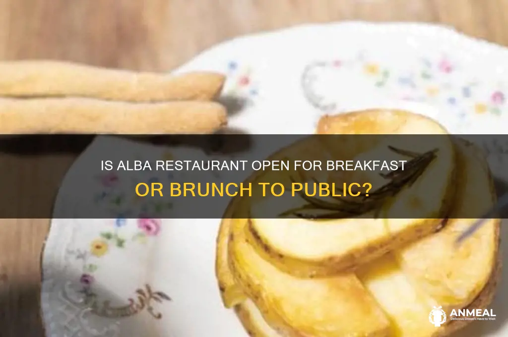 is alba restaurant open to public for breakfast or brunch