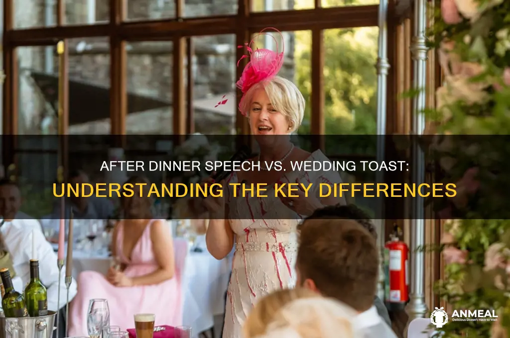 is an after dinner speech a wedding toast