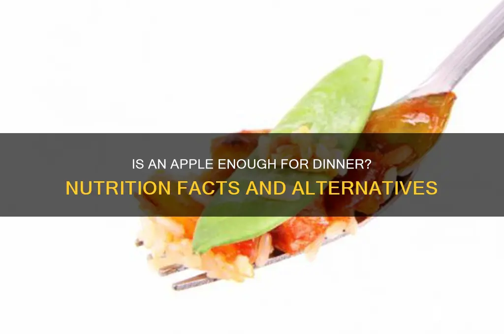 is an apple enough for dinner