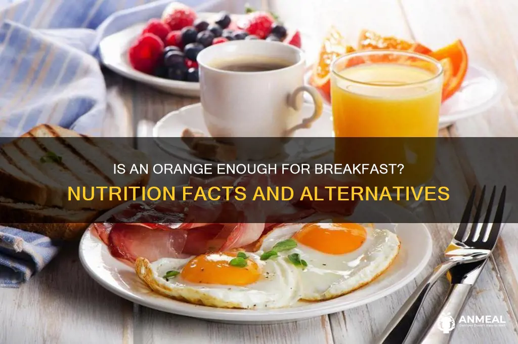 is an orange enough for breakfast