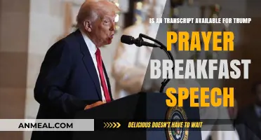 Trump's Prayer Breakfast Speech: Transcript Availability and Key Insights