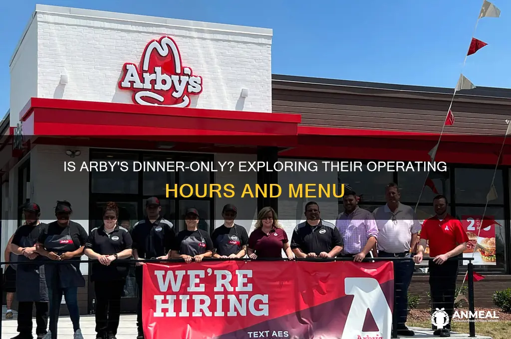is arbys only open for dinner