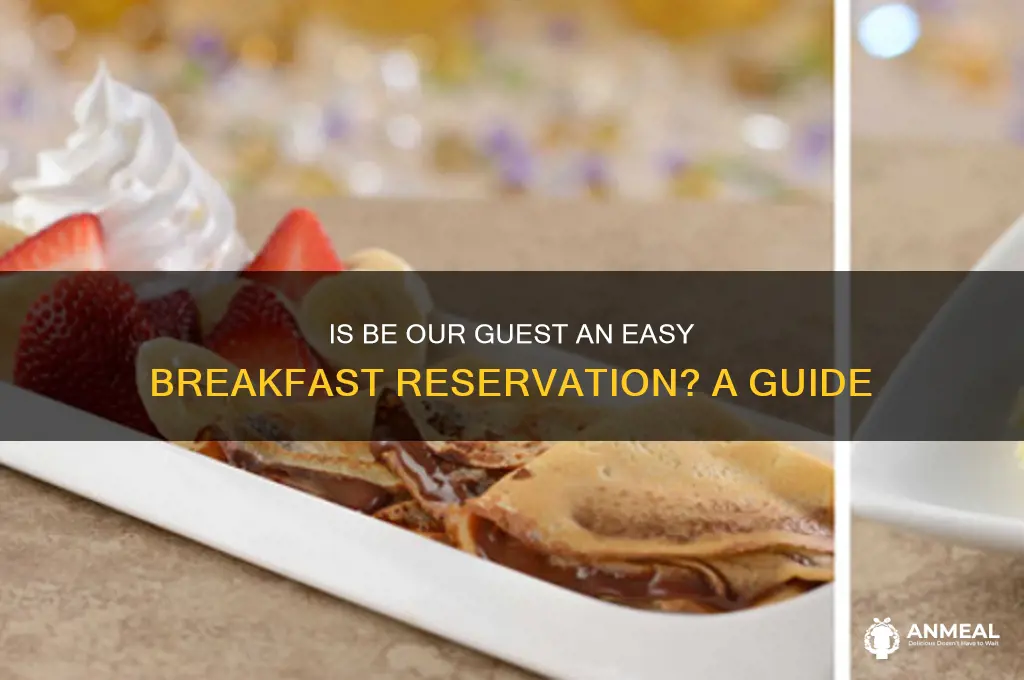 is be our guest an easy breakfast reservation