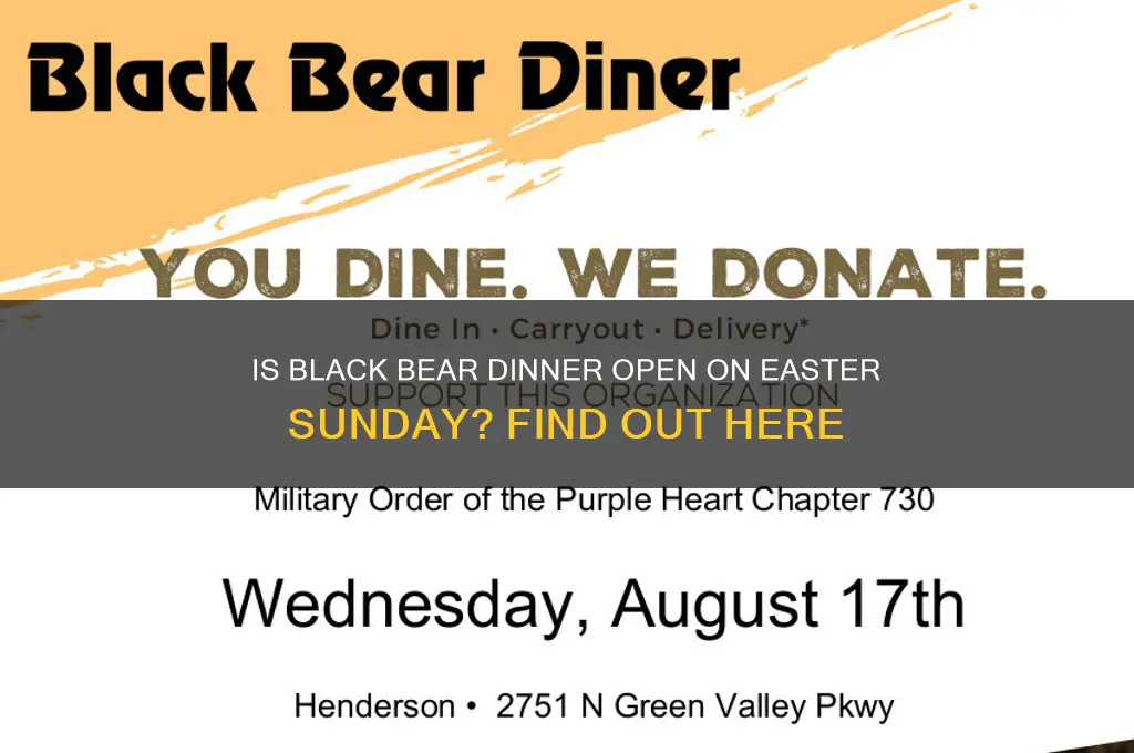 is black bear dinner open easter