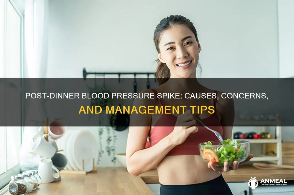 is blood pressure high after dinner