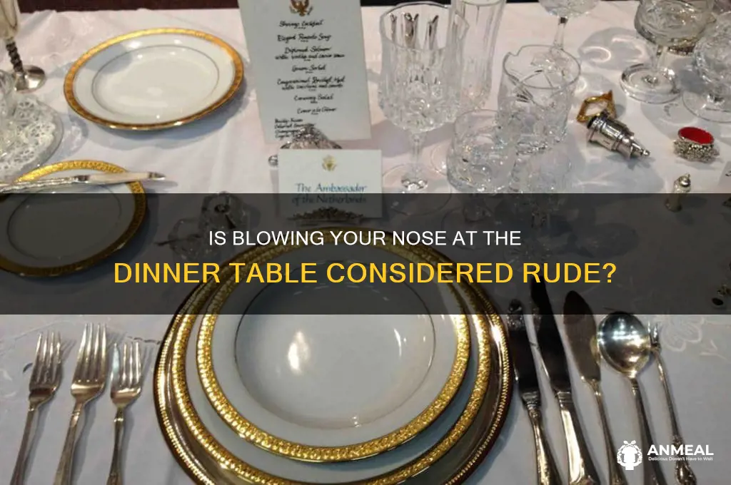 is blowing your nose at the dinner table rude