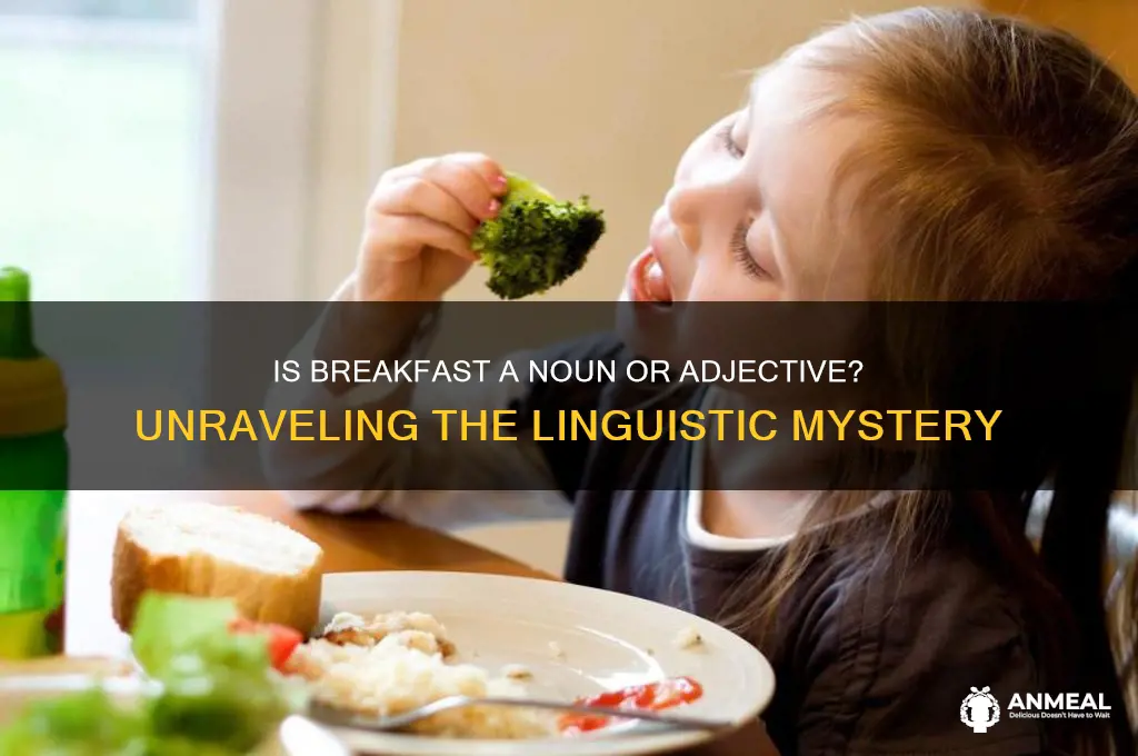is breakfast a noun or adjective