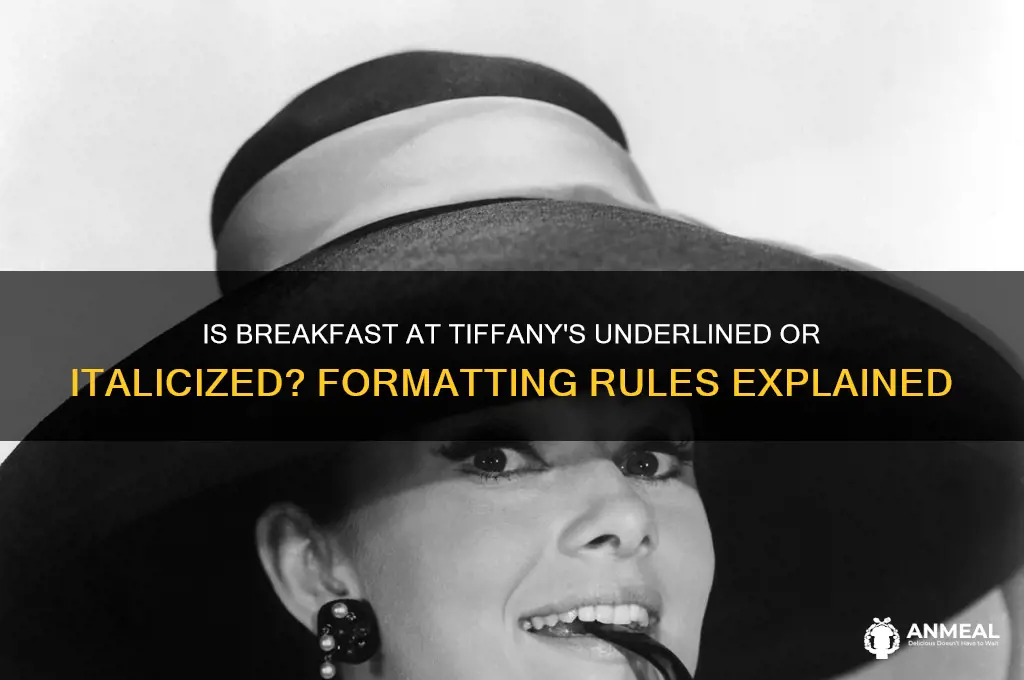 is breakfast at tiffany
