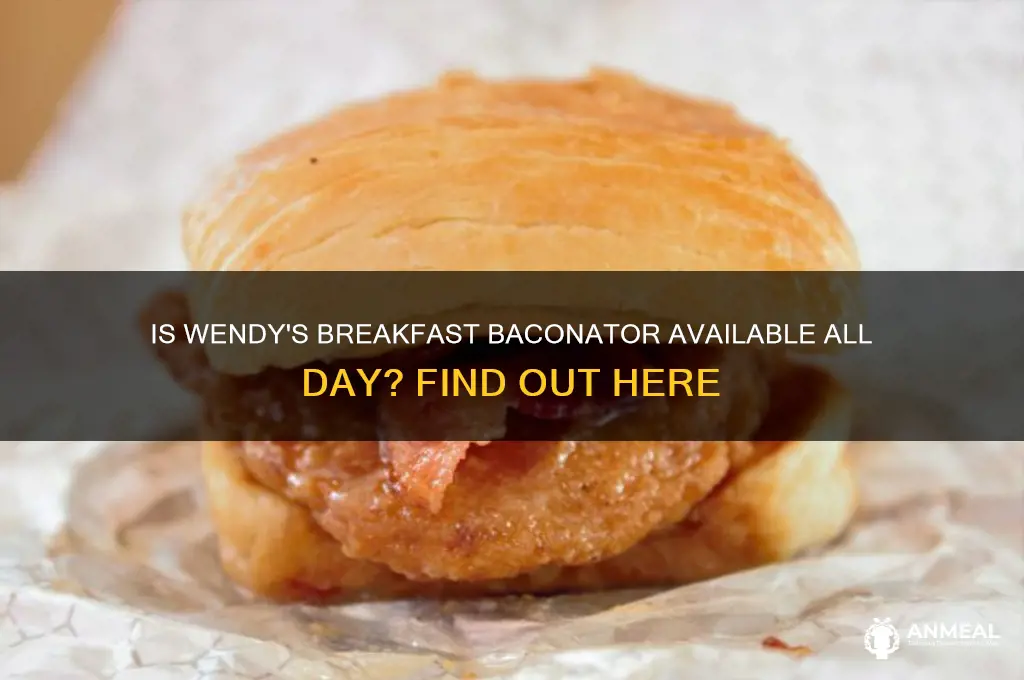 is breakfast baconator available all day