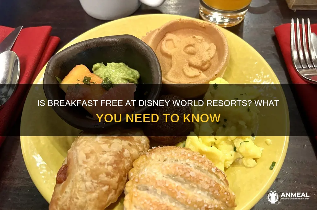 is breakfast complementary at disney world resorts