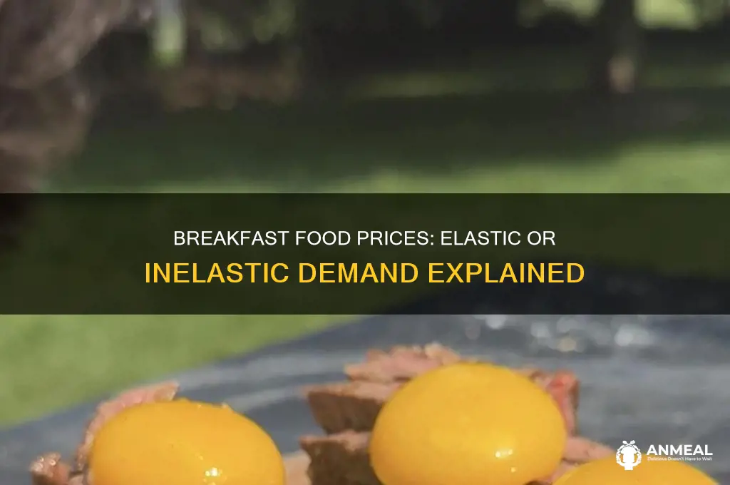 is breakfast food price inelastic or price elastic