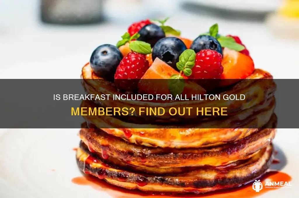 is breakfast hilton gold for all guests