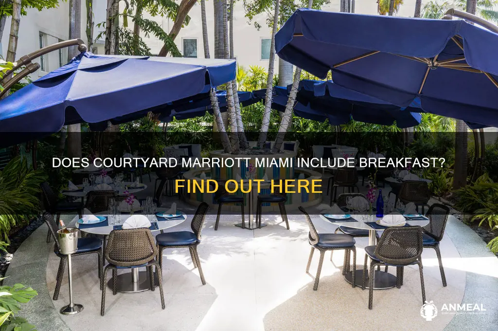 is breakfast included at courtyard marriott miami
