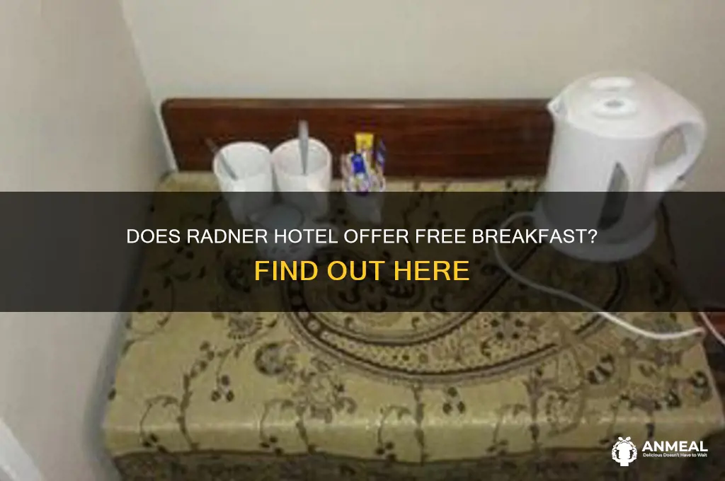 is breakfast included at radner hotel