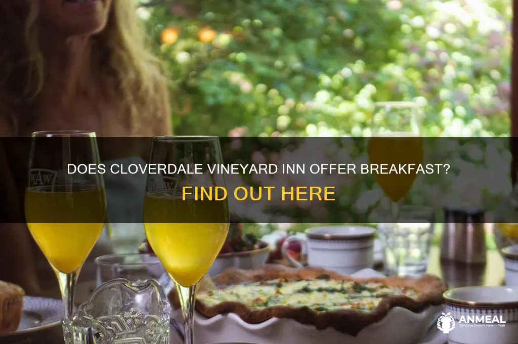 is breakfast included in cloverdale vineyard inn