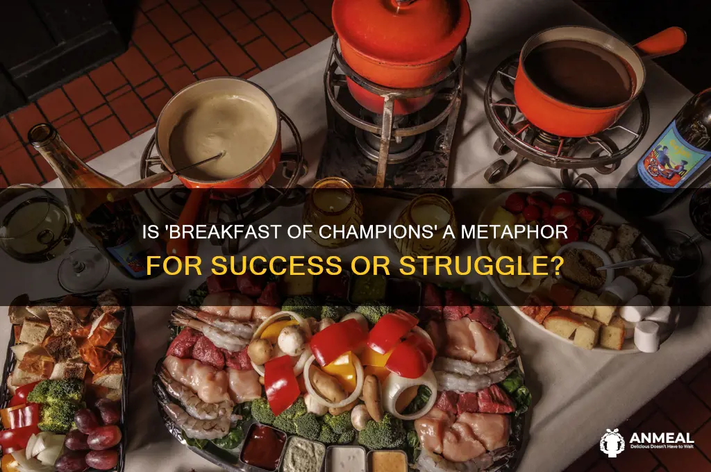is breakfast of champions a metaphor
