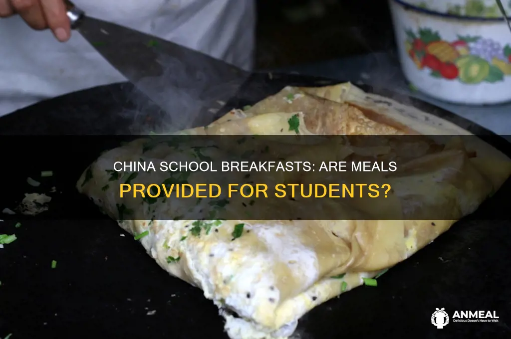 is breakfast provided in china schools