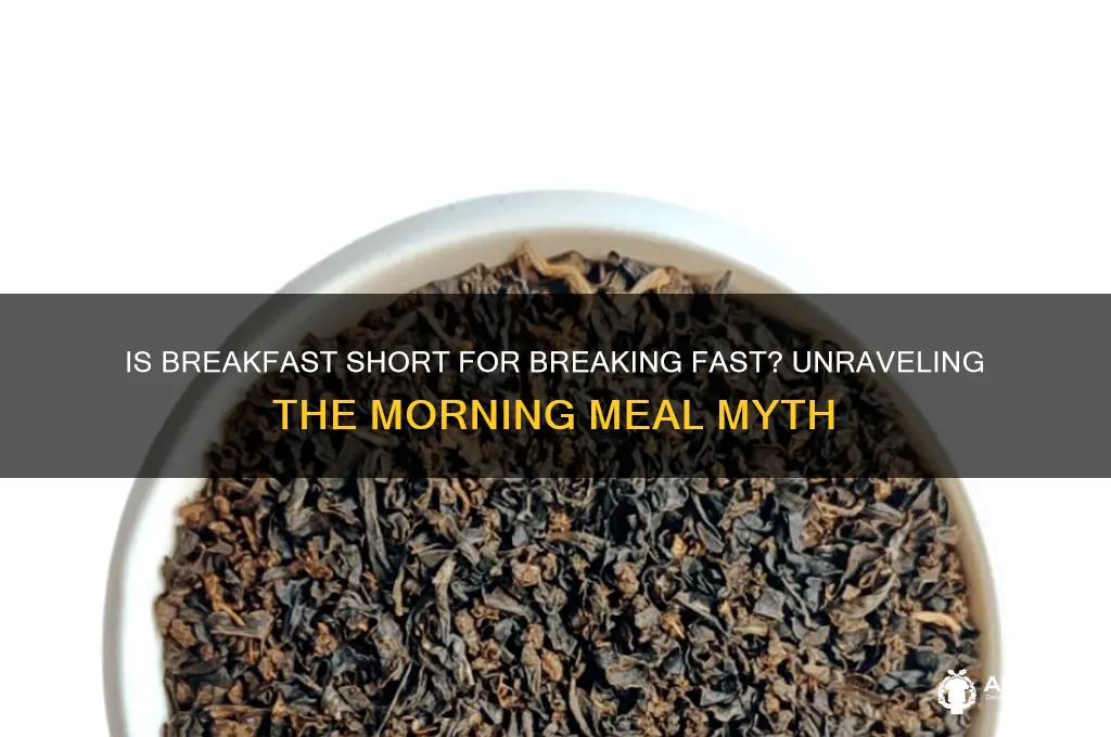 is breakfast short for breaking fast