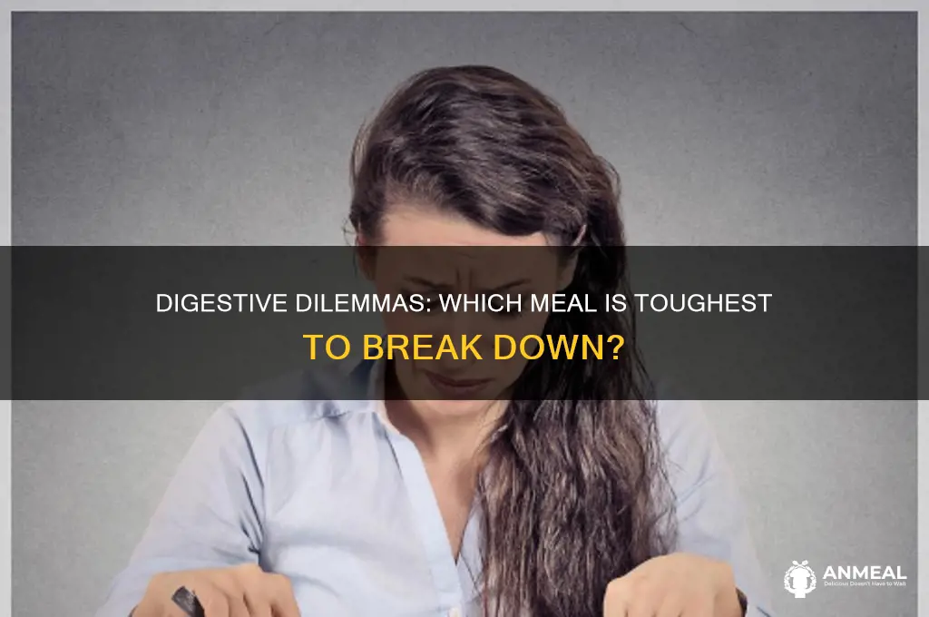 is breckfast lunch or dinner the hardest meal to digest