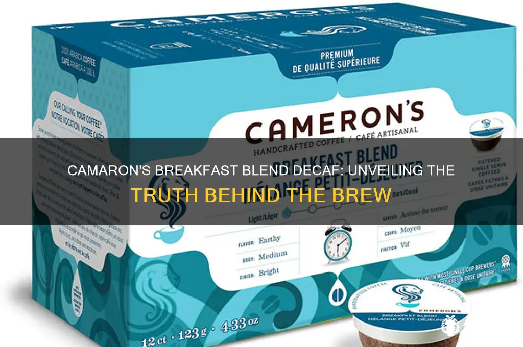 is camarons breakfast blend decaf