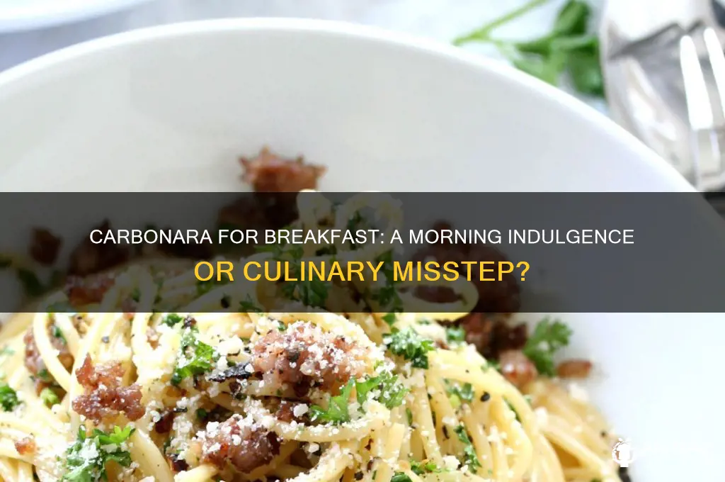 is carbonara a breakfast dish