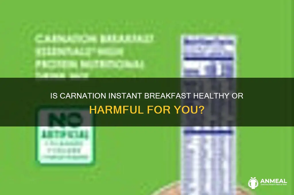 is carnation instant breakfast bad for you