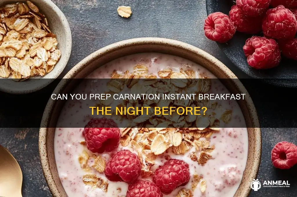 is carnation instant breakfast okay when prepared day before