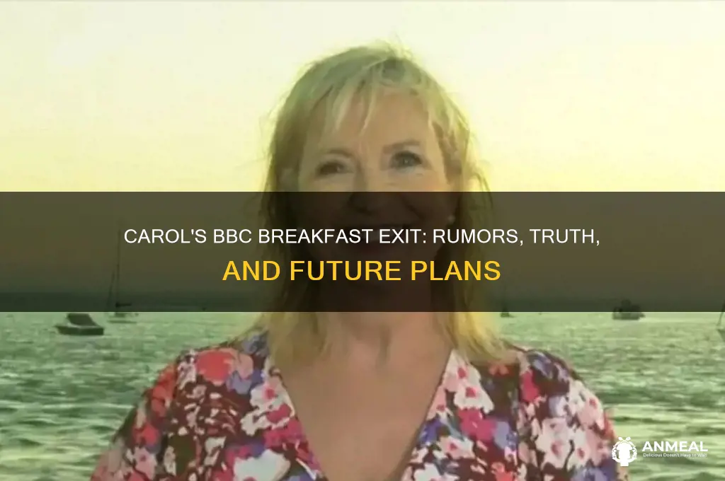 is carol leaving bbc breakfast