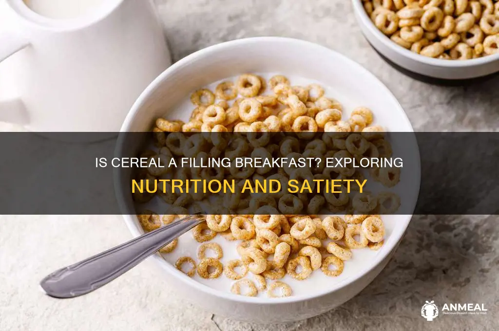 is cereal a filling breakfast