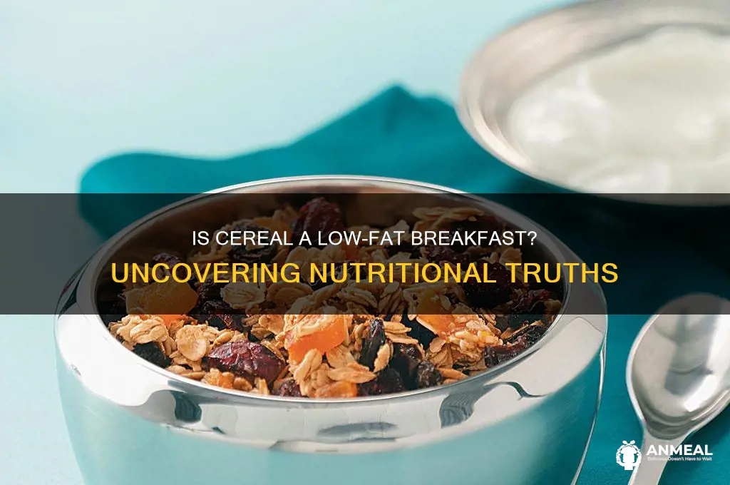is cereal a low fat breakfast