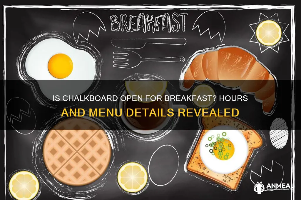 is chalkboard open for breakfast