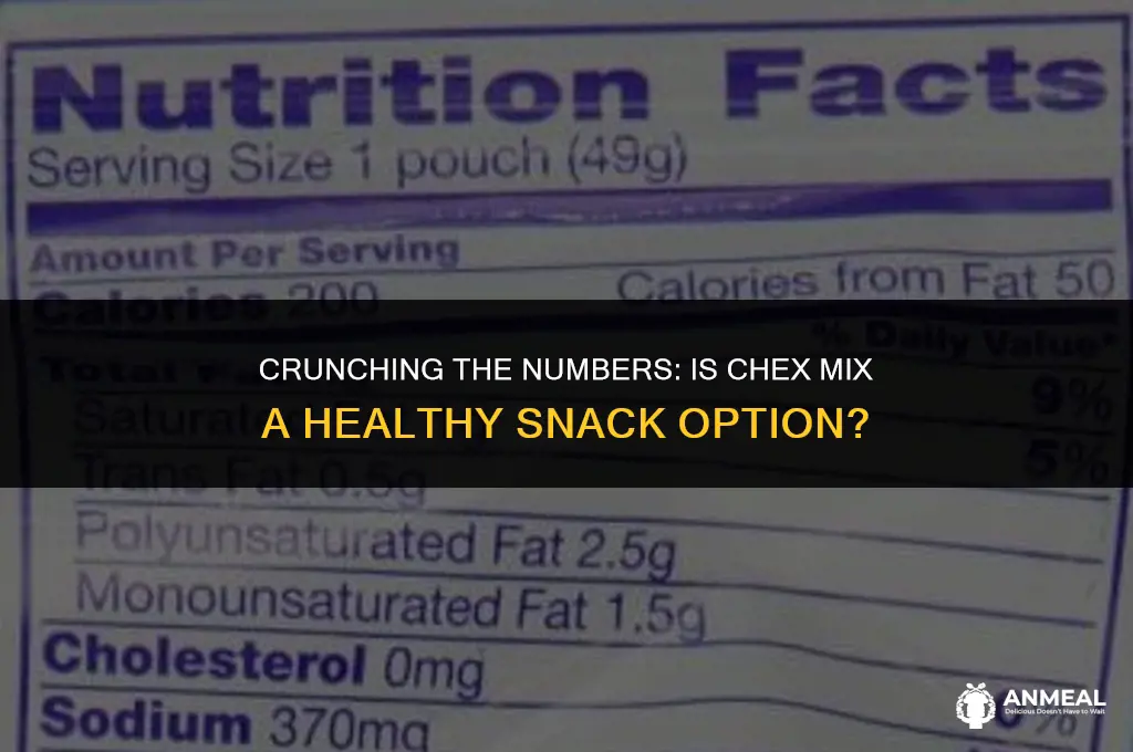 is chex mix a healthy snack