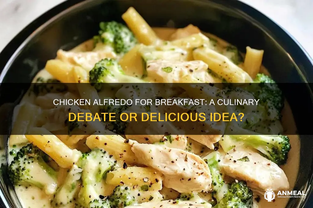is chicken alfredo a breakfast