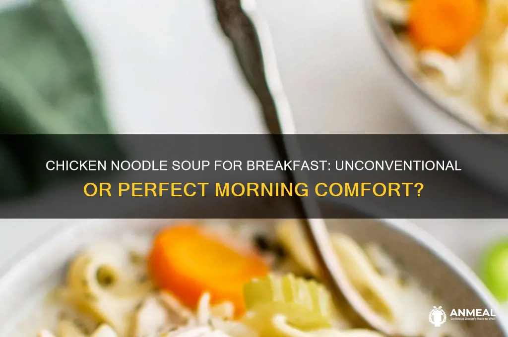 is chicken nood e soup a breakfast