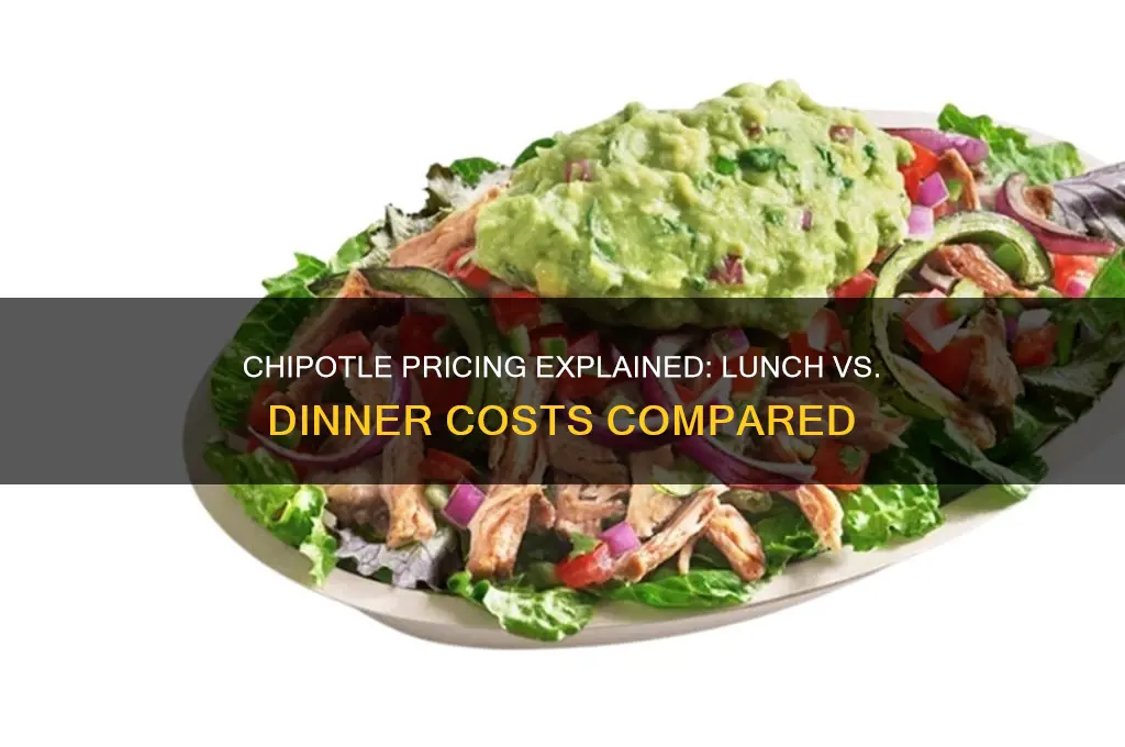 is chipotle has the same price lunch and dinner