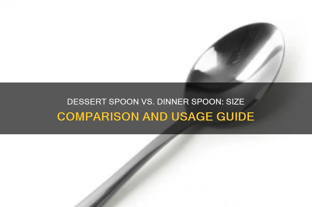 is dessert spoon smaller than dinner spoon