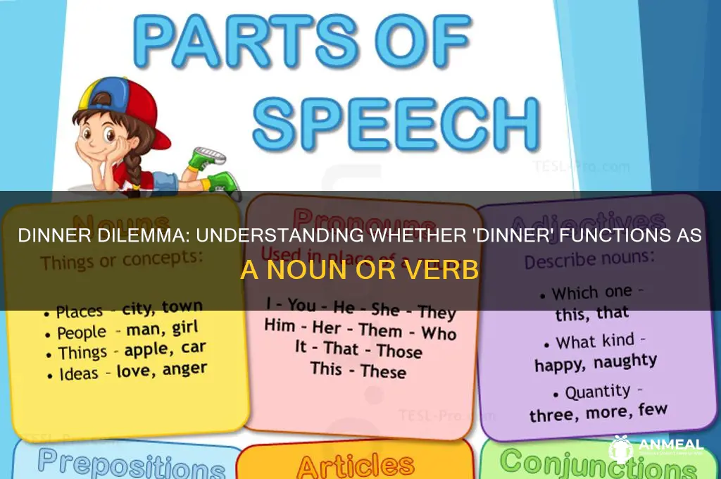 is dinner a noun or verb