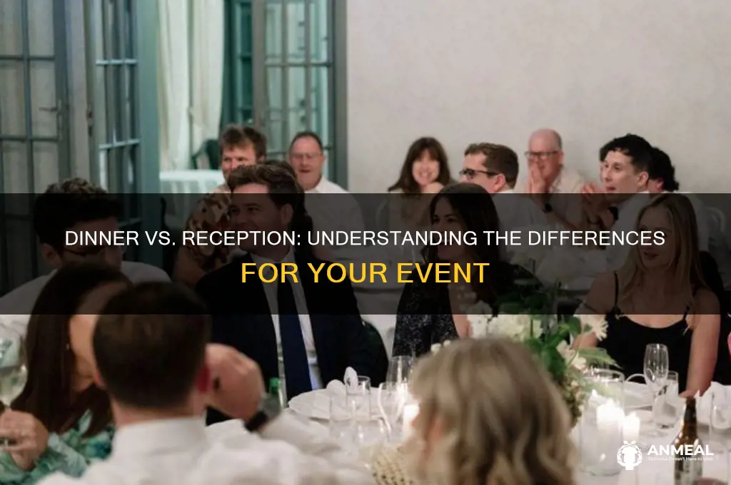 is dinner and reception the same thing