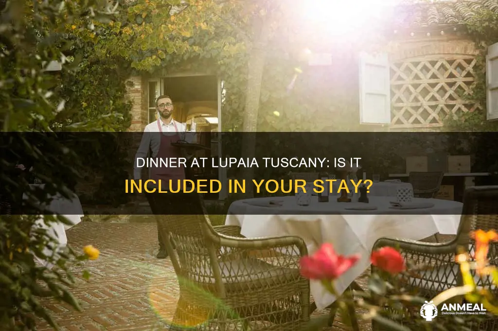 is dinner included at lupaia tuscany