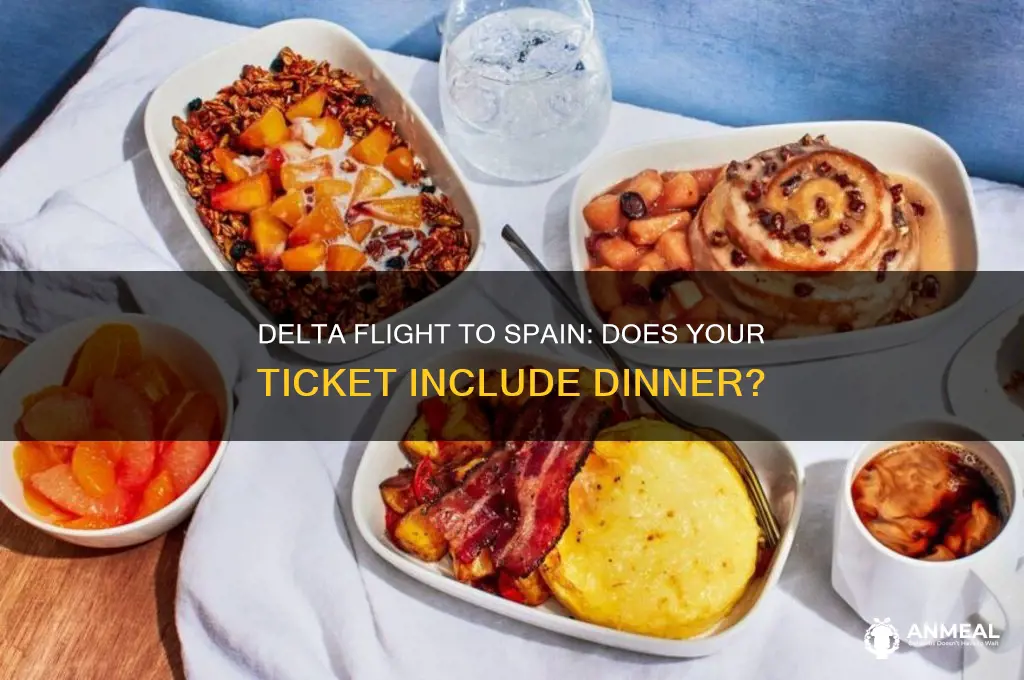 is dinner included on my delta flight to spain